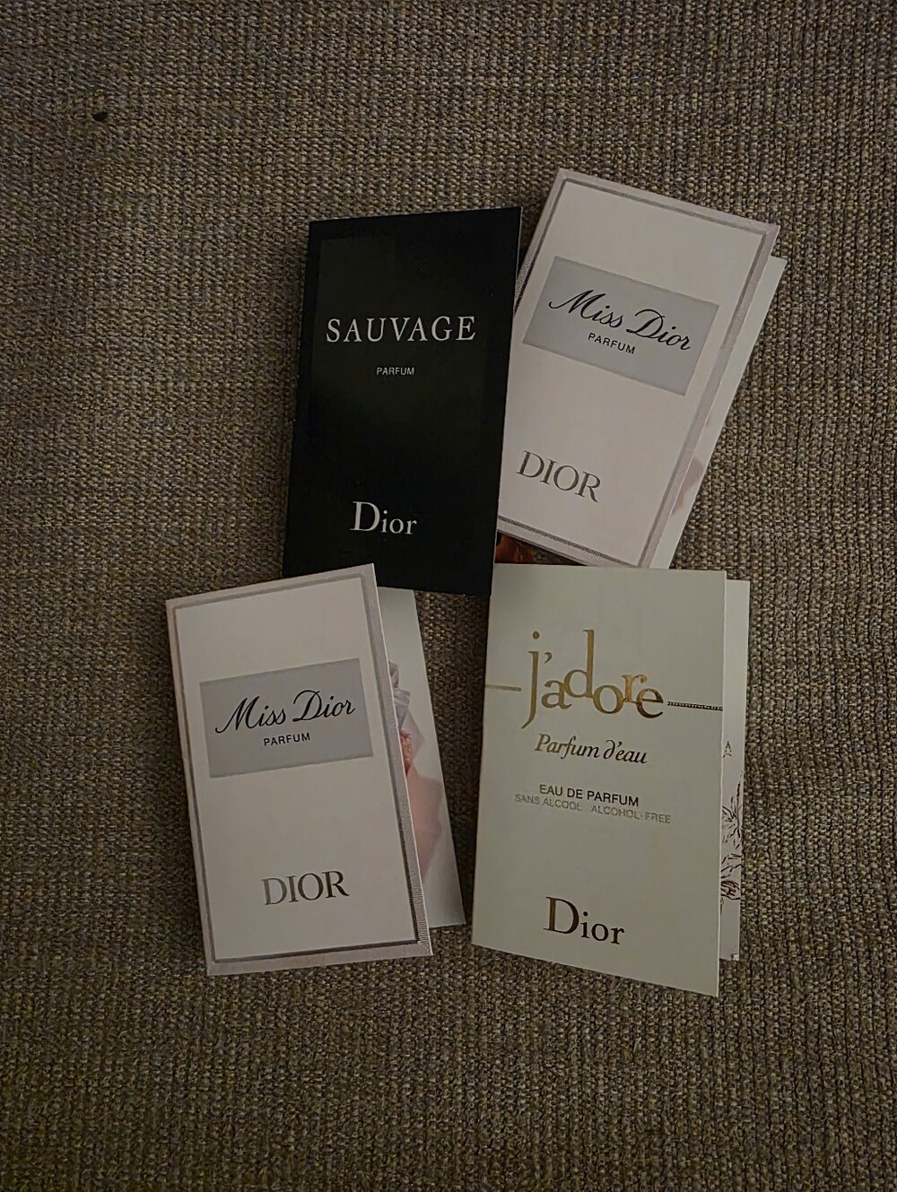 Dior Sample Scent Sets — Miss Dior, Jadore D'eau, Savage